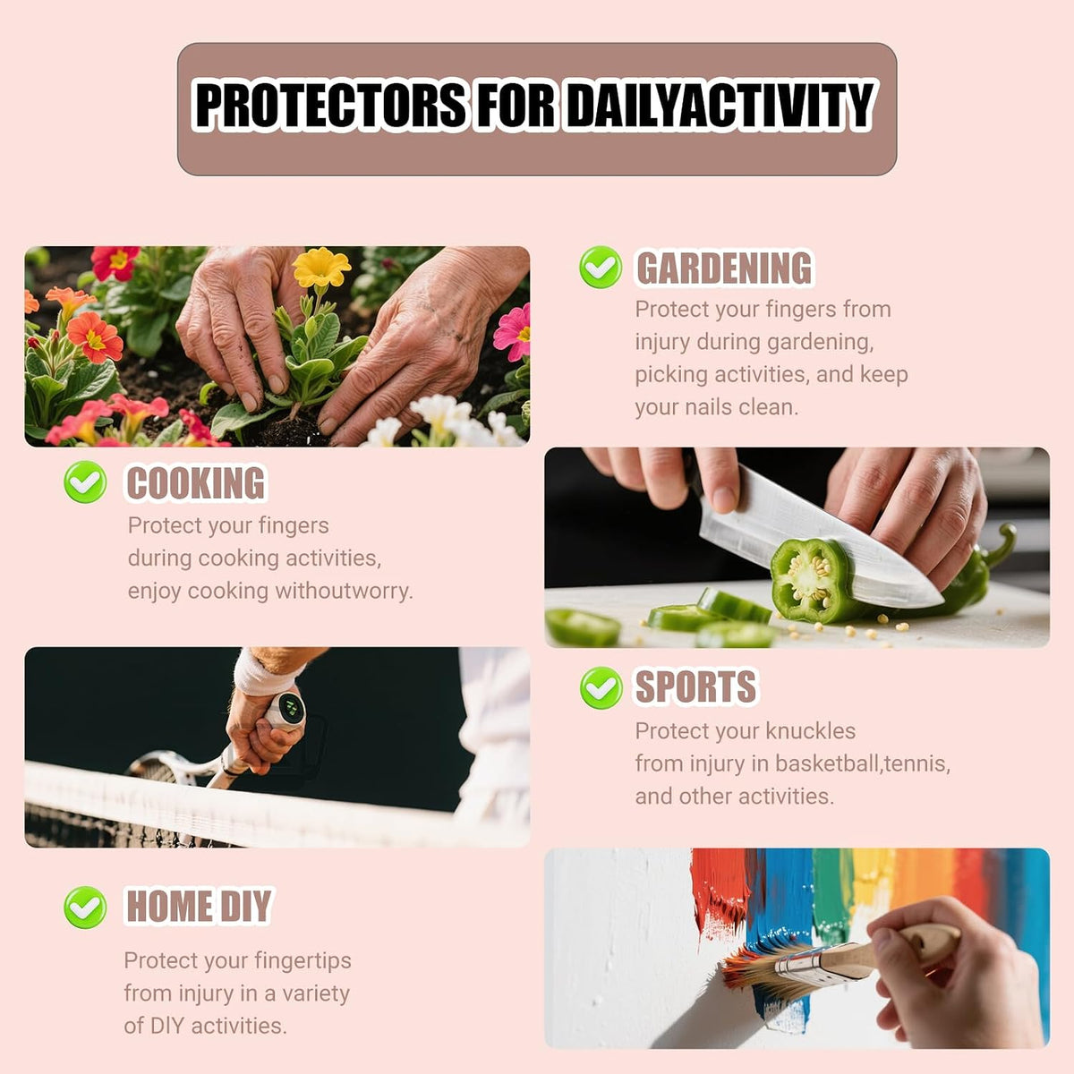 14Pcs Anti-Cut Finger Heavy Reusable Safety Protector Covers for Work -