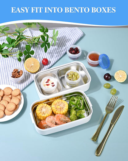 Heavy Duty Airtight Plastic Containers with Twist Top Lids, Stackable Freezer Containers for Lunch, Salad, Soup, Leftover, Ice Cream, BPA Free [6 Pack-32 oz]