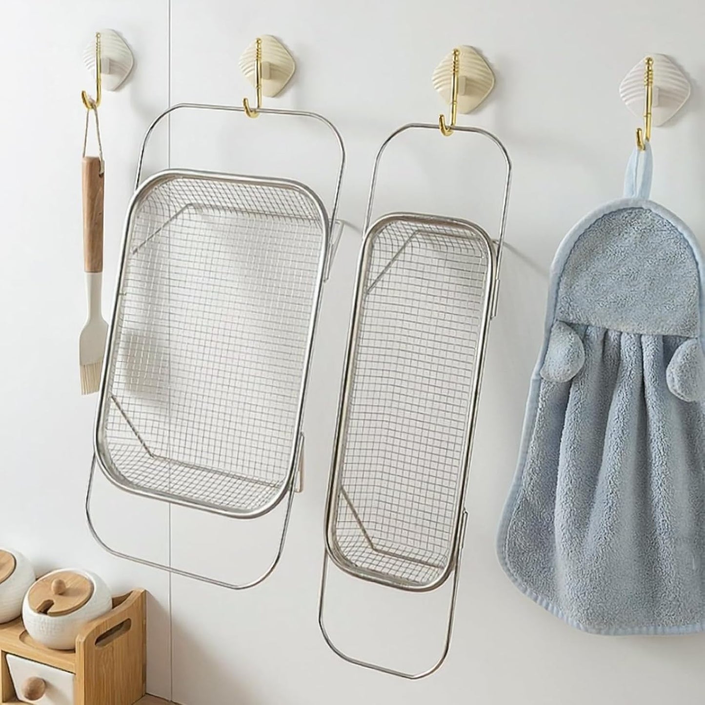upgrade over the sink mesh colander expandable strainer stainless steel vegetable basket for kitchen sink (40 * 13 * 6.5cm)