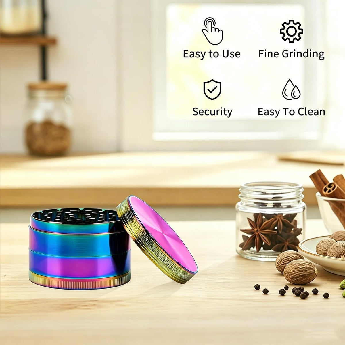 2.5 inch Spice Grinder Kitchen Tools(colorful)