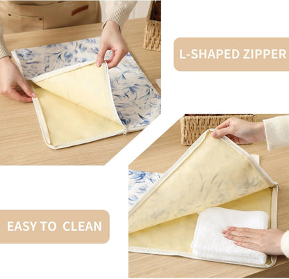 Wide Zipper Access Cotton &Beeswax Bags for Homemade Bread 2 Pack XL Reusable Beeswax Bread Bags for Homemade Bread Freezer Organic Cotton Food Storage Bags to Keep Fresh