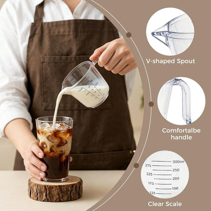 2Pcs 2 Cup Plastic Measuring Cup,Plastic Liquid Measuring Cups for Baking,Cooking,Mixing