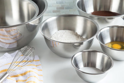 Fox Run Stainless Steel Small Mixing Bowl, 7.25 x 7.25 x 3.75 inches, Metallic