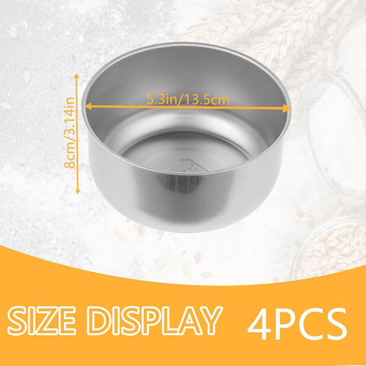 4 Packs Pizza Dough Proofing Box with Lids 5.3x5.3x3.15 Inches Stainless Steel Leak Resistant Containers with Lids Pizza Bread Proofing Box 1000ML