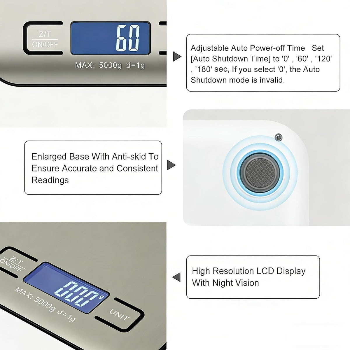 Digital Shipping Scale,Stainless Steel Panel, Accurate Portable Postal Scale for Packages, Small Business,Kitchen, Food, Handmade, Liquids, and Boutique (Rose Gold Battery(5kg/1g))