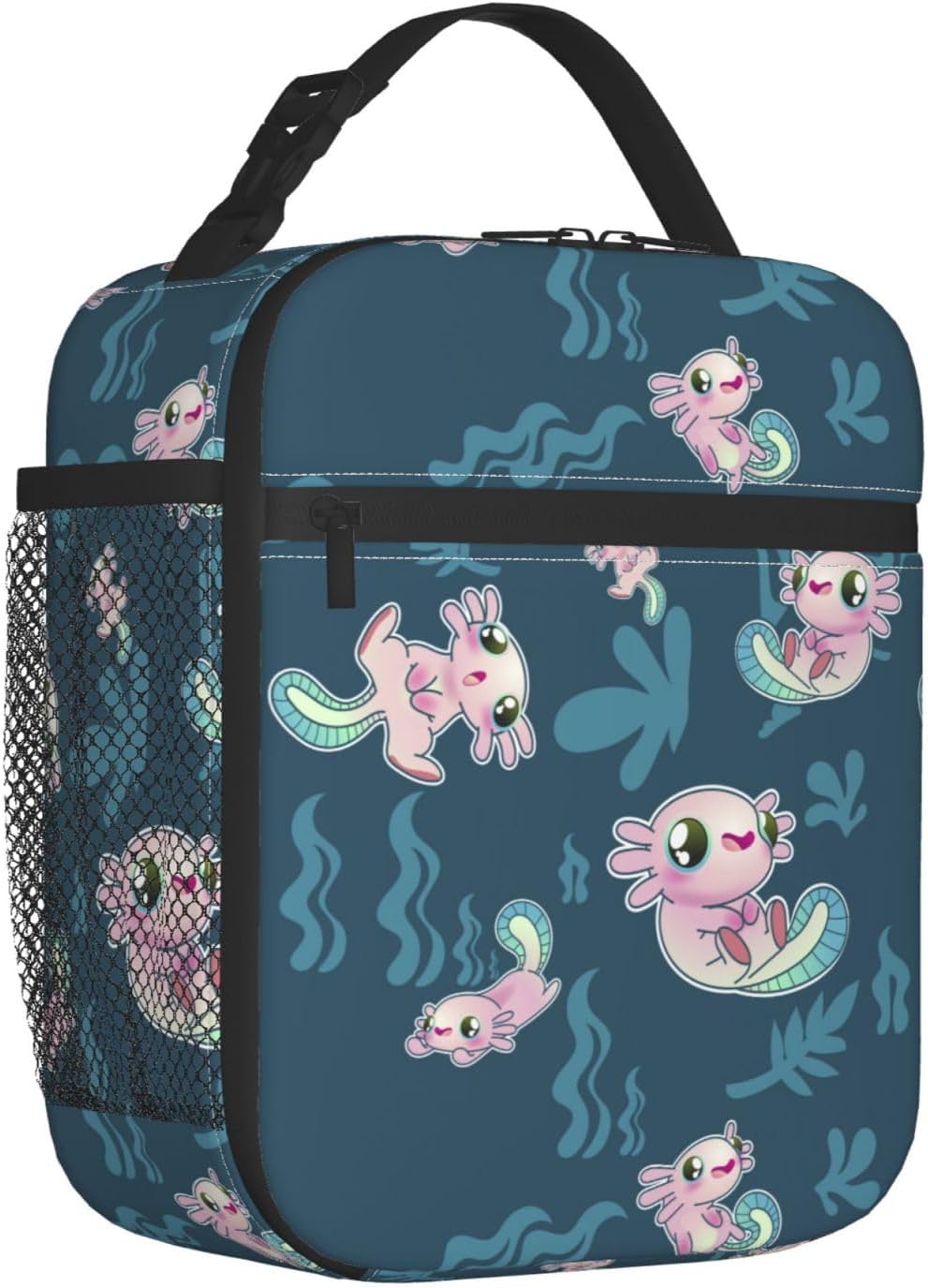 Black Cat Reusable Lunch Box Food Bag Insulated Lunch Bag for Teenage Boys Girls School Beach