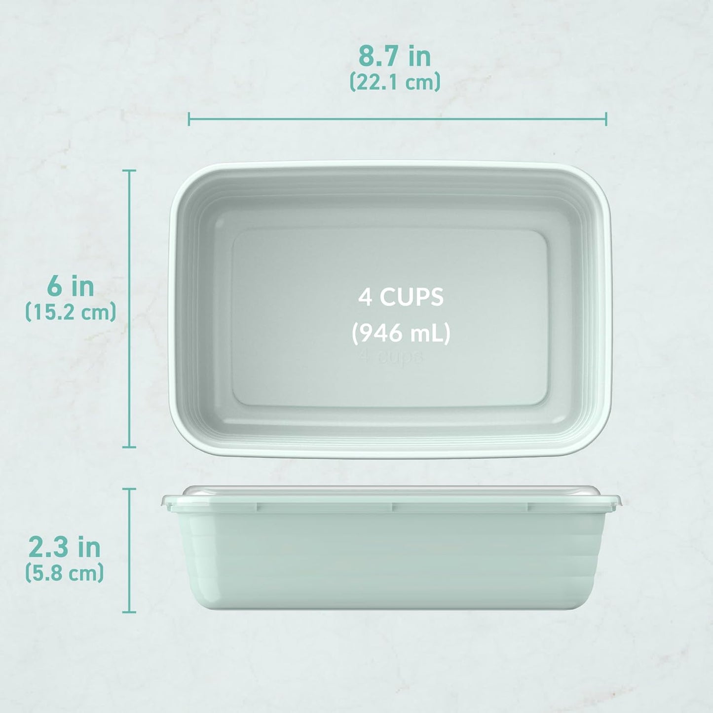 Bentgo Prep - 20-Piece 1-Compartment Reusable Meal Prep Containers with Lids, PFAS & BPA Free Materials, Durable, Microwave, Freezer, & Dishwasher Safe To Go Food Storage (Gold)