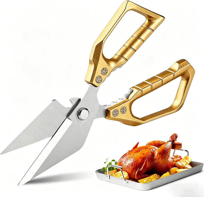 Multifunctional Heavy Duty Kitchen Shears: Kitchen Shears for Cutting Chicken,Kitchen Scissors for Food, Japanese High-Carbon Steel Culinary Poultry Shears, for Chicken,Meat,Fish,Bone Cutting(3.0mm) ﻿