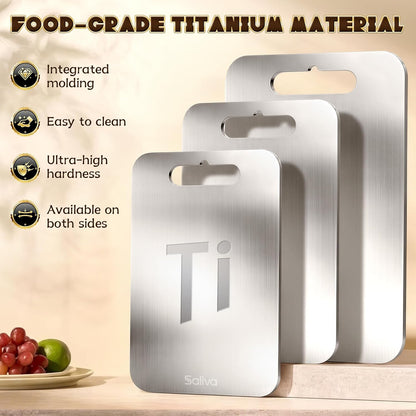3pcs Titanium Cutting Boards for Kitchen, 2026 New Titanium Cutting Board Set of 3, Double Sided Non Toxic Chopping Boards, Hygiene, Dishwasher Safe, Easy To Clean, for Meat, Fruit, Vegetables(S+M+L)