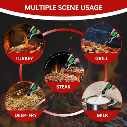 Cooking Thermometer，IP67 Waterproof Meat Thermometer Digital