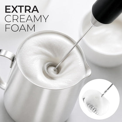 Zulay Kitchen Rechargeable Milk Frother Handheld - Frother Wand, Drink Mixer, Electric Whisk Frother, for Cappuccinos, Matcha & Protein Powder - Dynamic 3 Whisk, 3 Speed 500mAh Black - Colors B