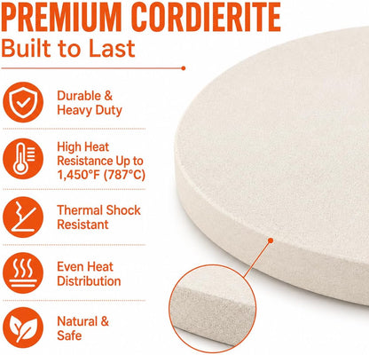 Extra Large 24 x 17 3/4 Inch Rectangular Pizza Stone for Oven and Grill