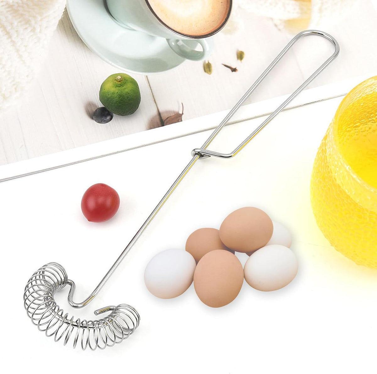 KarDoL 2 Pack Stainless Steel Coil & Flat Whisks for Eggs, Sauces, Gravy