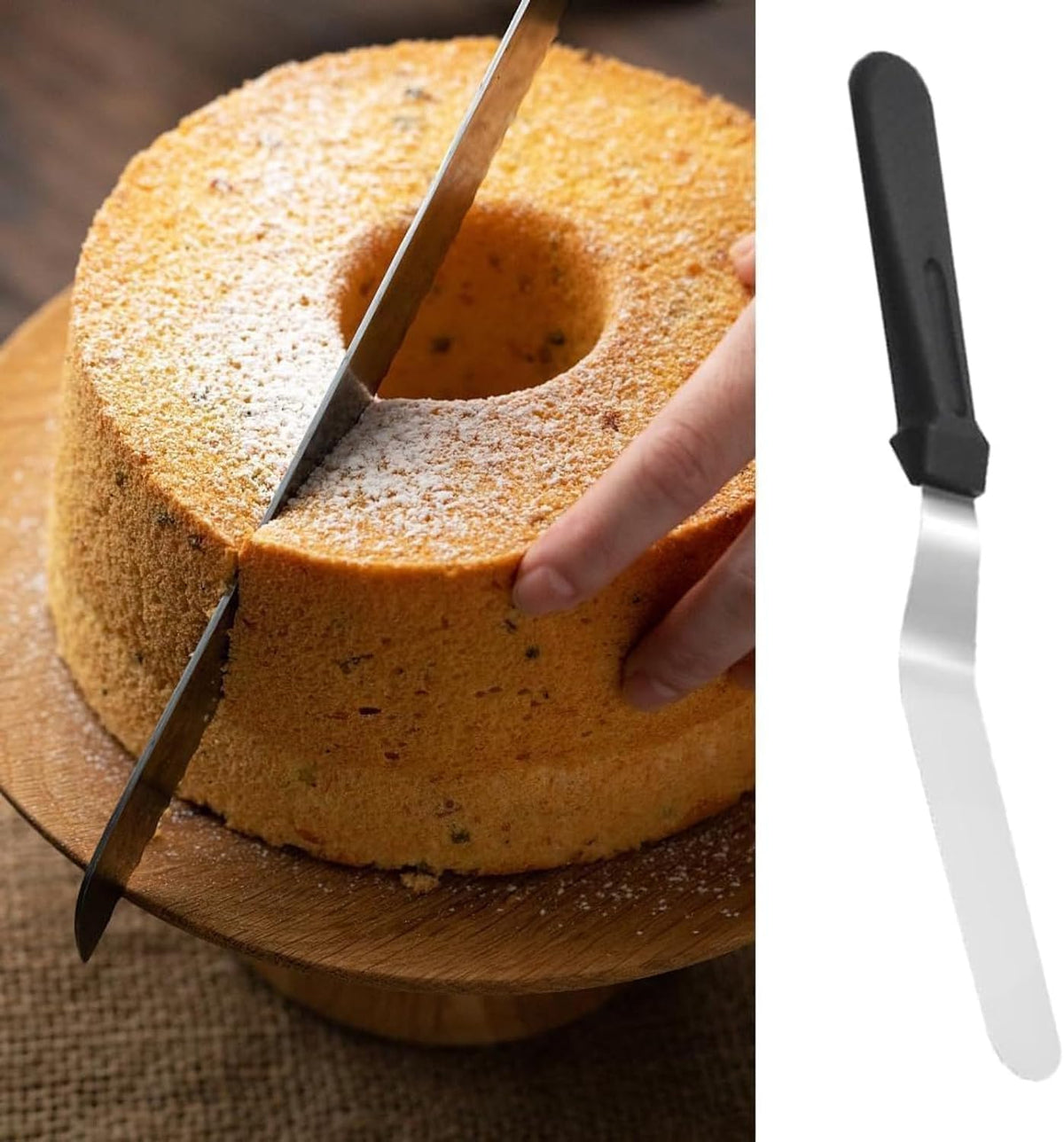 Stainless Steel Offset Spatula Frosting Smoother Cake Spatulas - 2 pack