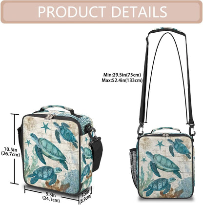 cfpolar Skull Skateboard Lunch Box for Boys Girls, Insulated Lunch Bags for Kids Reusable Mini Cooler Lunch Tote Lunchbox Thermal Meal Tote Kit with Shoulder Strap for Work School Picnic