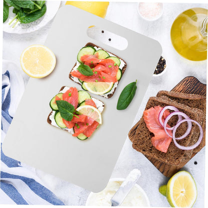LABRIMP Cutting Mat Stainless Steel Food-safe Non-slip Suitable for Fruits Vegetables Meat Kitchen Essential