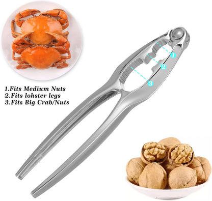 12 Pcs Crab Crackers and Tools, Crab Crackers Sets, Lobster Crackers, Heavy Duty Seafood Cracker Tools, Nut Cracker Set