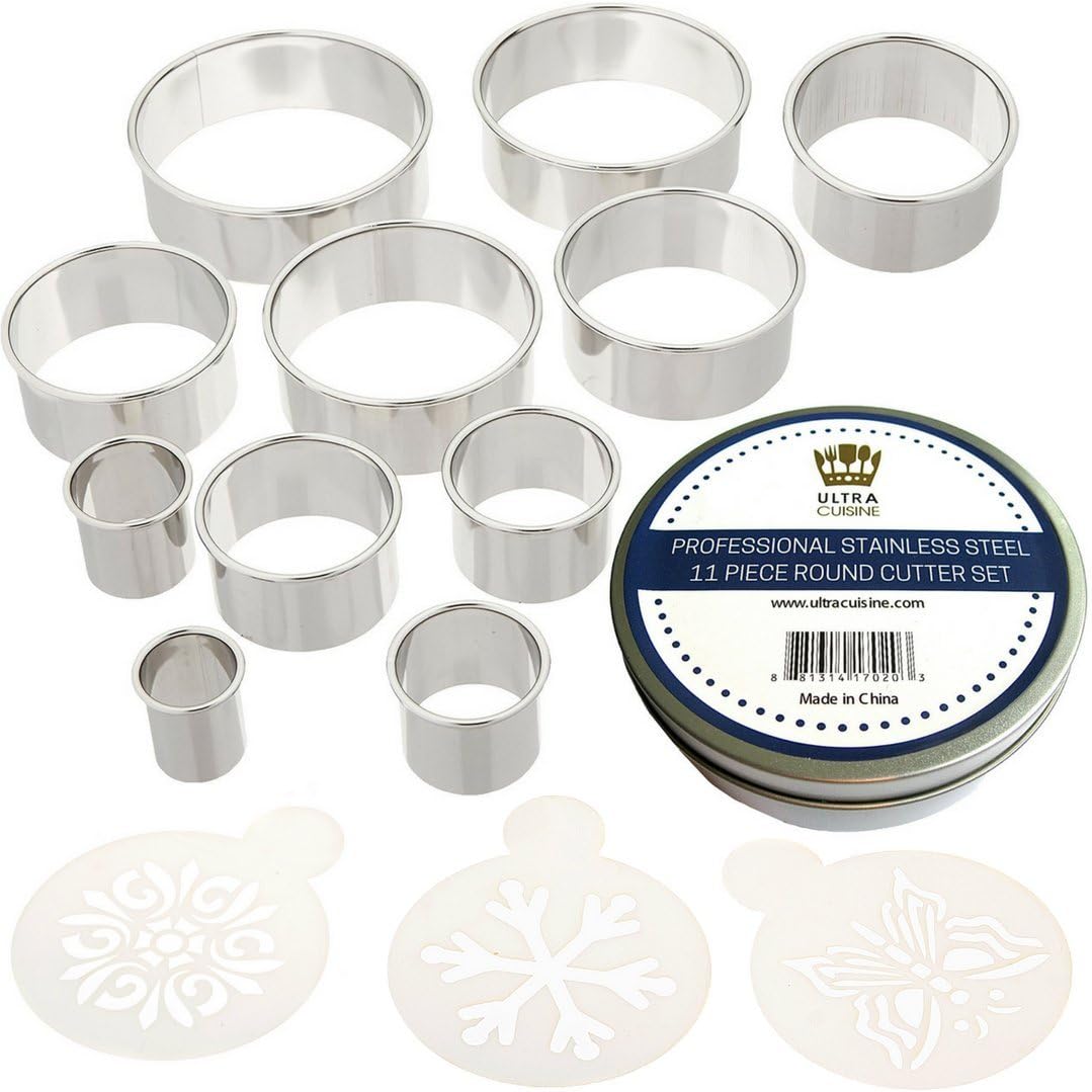 Ultra Cuisine Mini Cookie Cutter Shapes Set - 8 Shapes, 3 sizes
