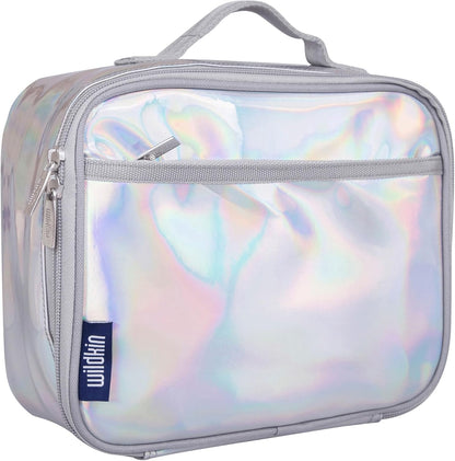 Wildkin Kids Insulated Lunch Box, Keeps Food Hot or Cold, BPA-Free with Mesh Pockets & Easy-Clean Lining – Ideal for School, Travel & Daycare – Holographic