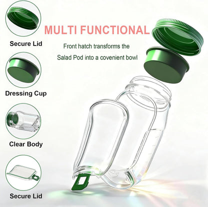 Vegetable Chopper with Container & Side-Opening Salad Jar,Kitchen Prep Tool