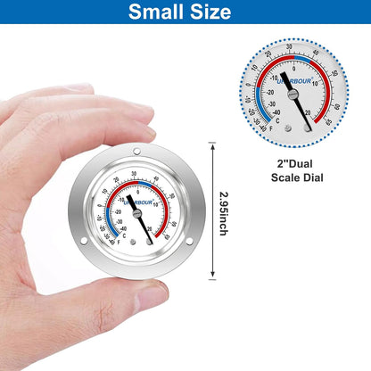 Uharbour Commercial Cooler Freezer Thermometer Capillary Gauge