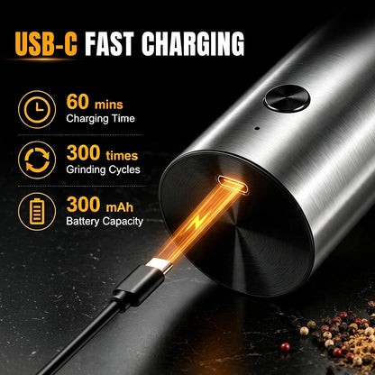 Rechargeable Electric Salt and Pepper Grinder Set 2 Pack, Kitchen Gadgets