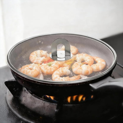 4-Pack Splatter Screen for Cooking - Stainless Steel Grease Splatter Guard for Frying Pan, No Cooking Oil Mess No Burns, Ultra Fine Mesh Lids (8",10", 11.5", 13")