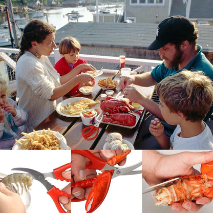 Calary Seafood Scissors Crab Scissors Seafood Shears Multifunctional Crab Leg Crackers and Tools