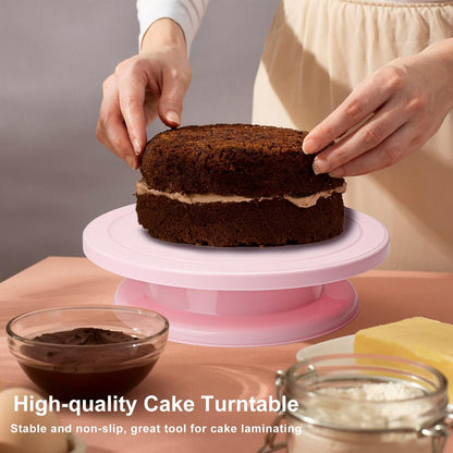 Bundt Cake Carrier, 13.5"Red Cake Carrier with Lid Handle Turntable and Cupcake Holder, Portable Cake Transport Container, Perfect Gifts for Transporting Cakes, Pies, Cupcakes, Nuts, Fruits