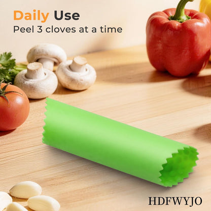Silicone Garlic Peeler Tube Roller (Black,Green)