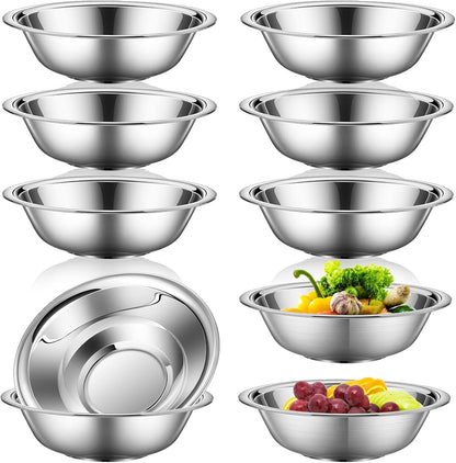 Tioncy 20 Pack Small Mixing Bowls, 3/4 Quart Stainless Steel Prep Bowl for Sauces, Snacks, Side Salads, 6.3 Inch Cooking Baking Bowls Set with Flat Base, Dishwasher Safe