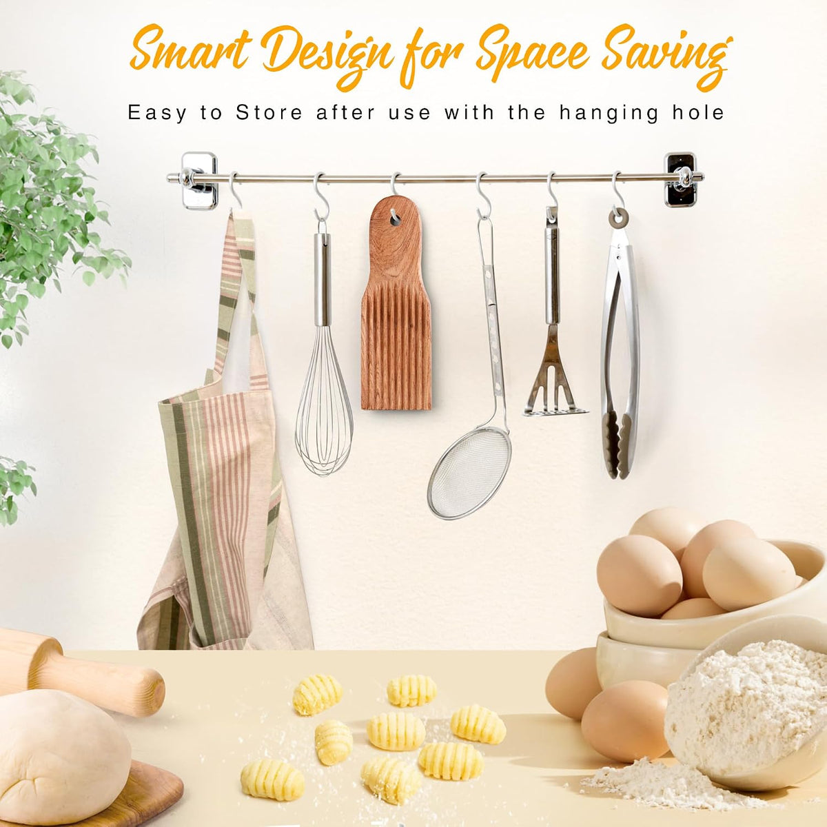Gnocchi Board, Hardwood Pasta Tool for Shaping Homemade Gnocchi.