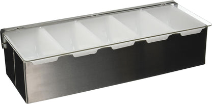 Winco Condiment Holder, 5 Compartment, S/S Base
