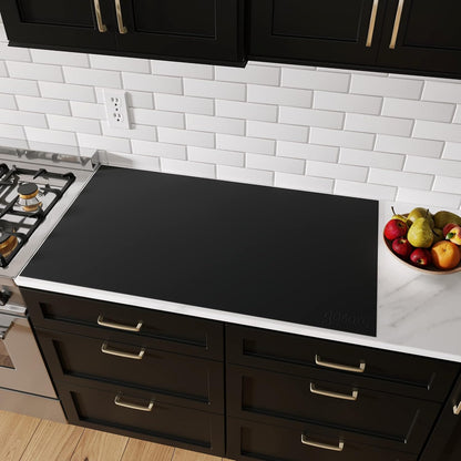 GASARÉ, Extra Large, Thick, Silicone Mat for Kitchen Counter, Heat Resistant Mat, Countertop Protector, Non-Slip, Easy to Clean, Cuttable, 25 x 17 Inches, Black