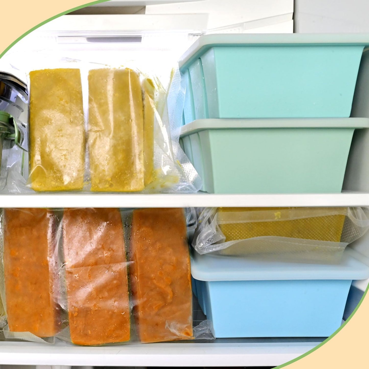 Silicone Freezer Tray for Sauce Cube: GGOW Silicone Freezing Tray for Broth Soup Storage - Freeze 250mL 125mL Souped Portion