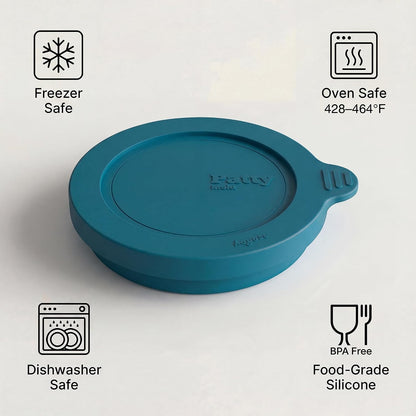 Silicone Burger Patty Mold Set with Lid, Nonstick Burger Press for 1/4 lb Patties, Food-Grade Patty Maker for Beef, Chicken & Veggie Burgers, Food Freezer Container, 4 Pack