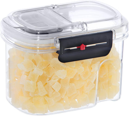 Oggi Easi Grip 23oz Moisture Proof Storage Container, Ultra Clear BPA-Free Sealable Canister, Flip Open Pouring Lid, Date Reminder Slider on Clip, Ideal Kitchen and Pantry Storage (23oz / 0.68lt)