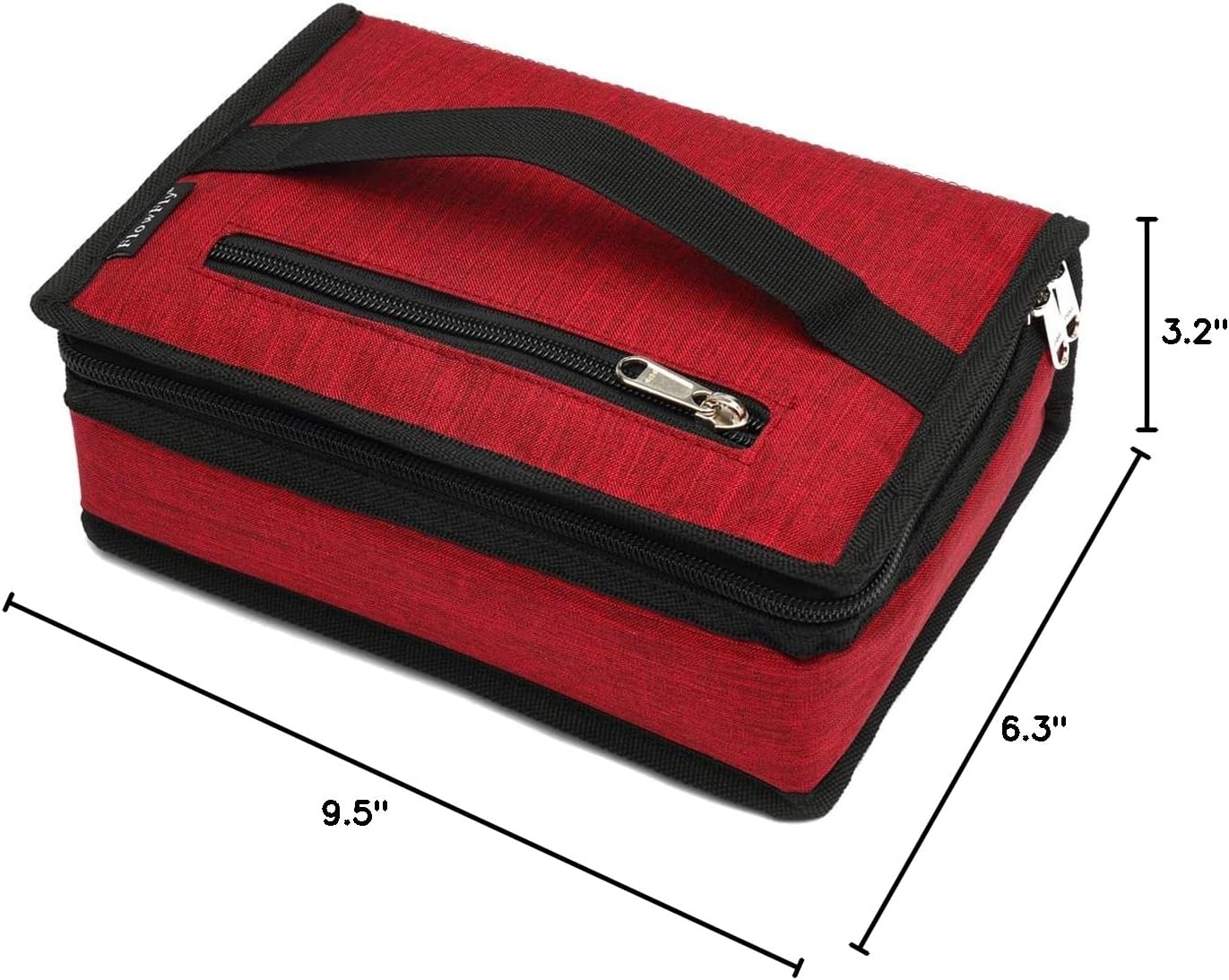 FlowFly Small Insulated Lunch box Portable Soft Bag Mini Cooler Thermal Meal Tote Kit with Handle for Work & School, Black
