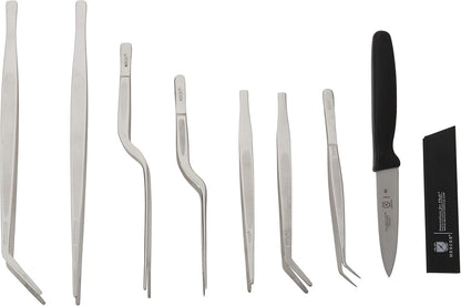 Mercer Culinary 8 Piece Plating Set, Matte Black