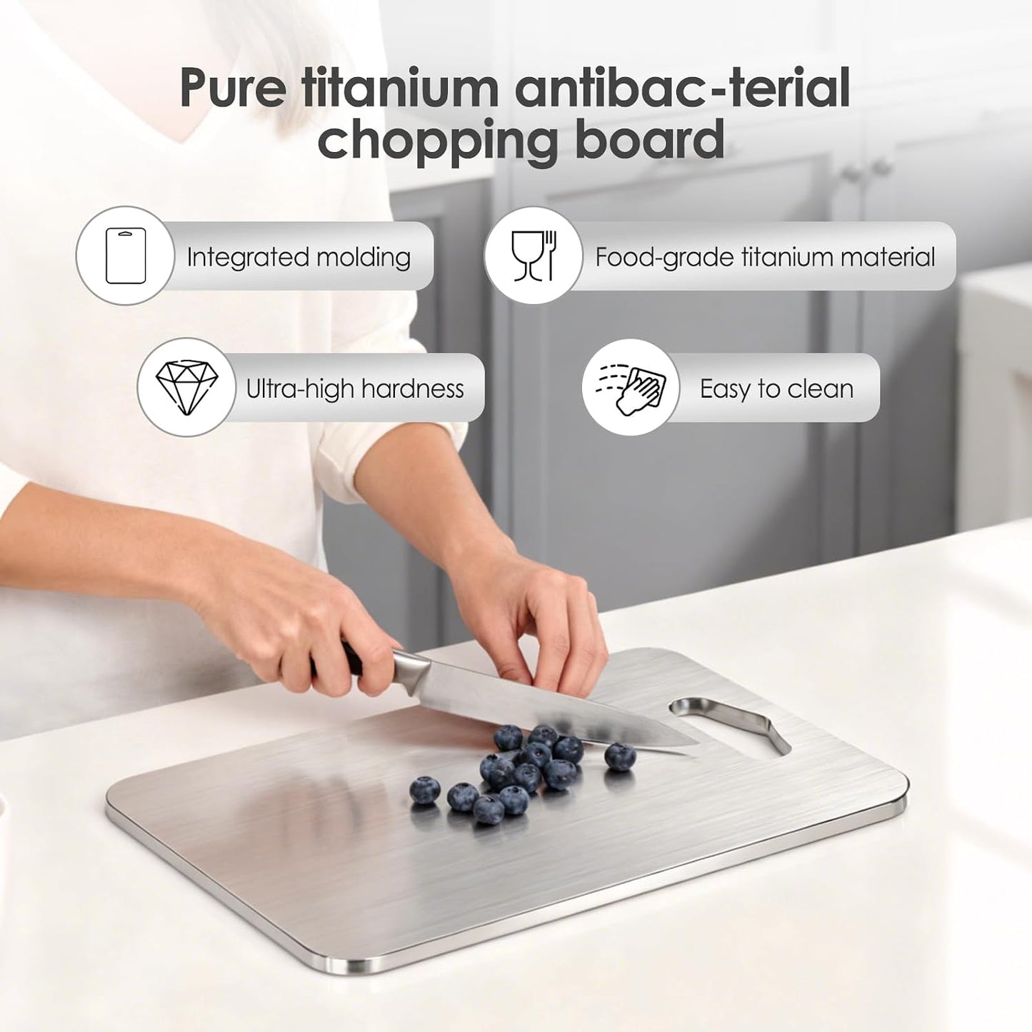 2mm Thicker Upgraded Anti-Slip 3pcs Cutting Boards,316 Food Grade Stainless Steel,Healthy Kitchen Cutting Board, Perfect for Chefs,Campers,And Gifts,17.7x11.8in,14.2x9.8in,11.8x9.1in