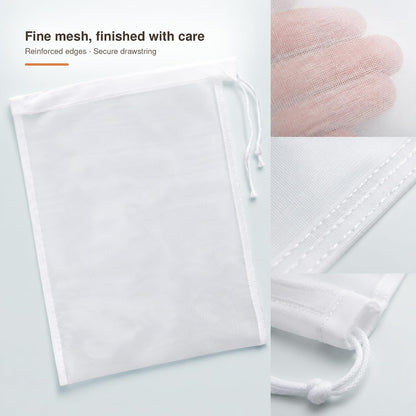 Kimmama Nut Milk Bag, Cheese Cloth Bag for Straining, Nylon, 7.9x11.8",4Pcs