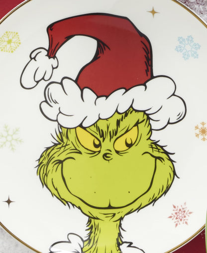 Lenox 898096 Merry Grinchmas Chip & Dip Bowl, Christmas Dishes, Festive Holiday Serveware