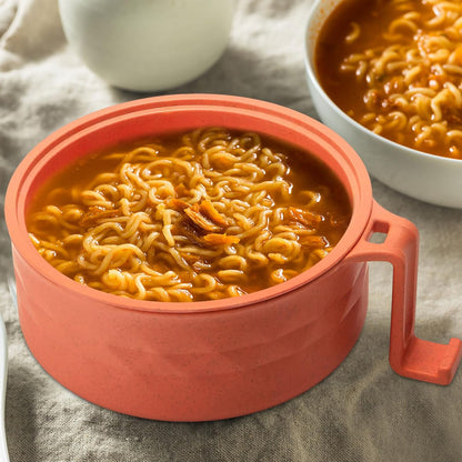 2 Sets 40 oz Microwave Ramen Bowl with Handles, Yellow,Orange