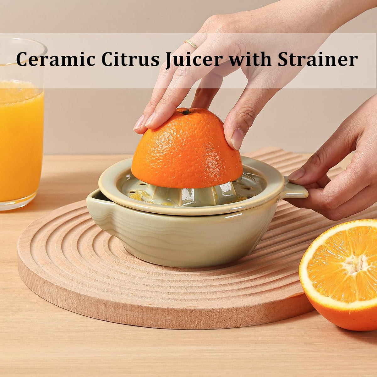 Ceramic Citrus Lemon Orange Juicer Manual Squeezer, Hand Juicer Reamer