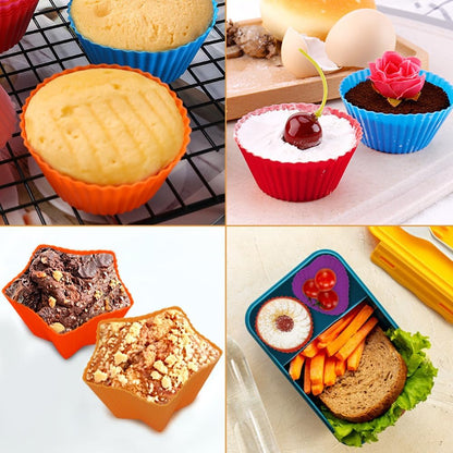 108 PCS Silicone Bento Box Dividers Kit, Bento Box Accessories, 90pcs Food Picks and 18pcs Silicone Cupcake Liners for Bento, Snacks, Cupcakes, Party, Picnic