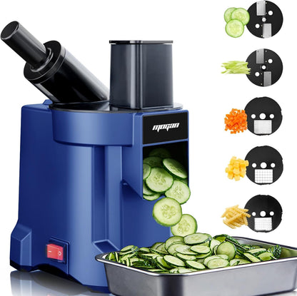 MOGAN 5-In-1 Electric Vegetable Cutter, Commercial Vegetable Dicer Slicer