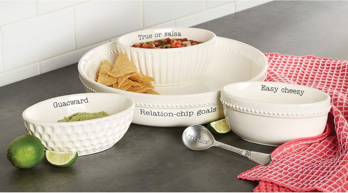 Mud Pie Circa Chip And Dip Bowl Set