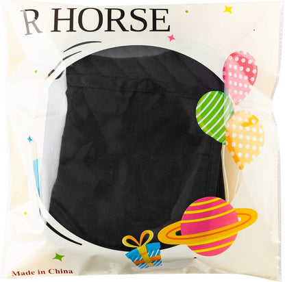 R HORSE 6Pcs Black Pot Holders with Pocket for Kitchen, 7''x 9''