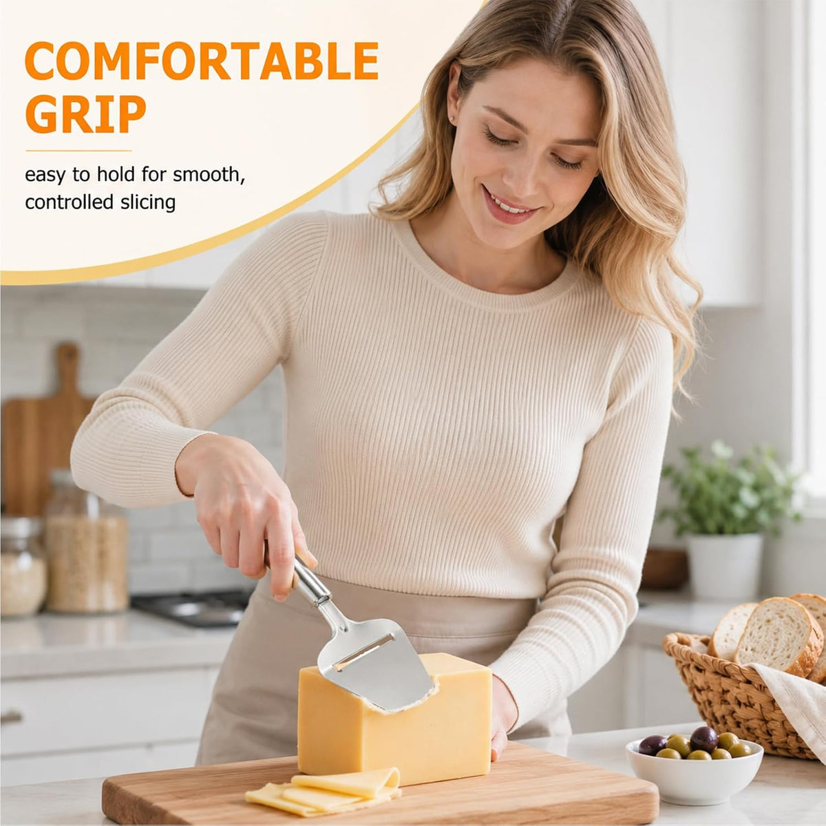 2Pcs Stainless Steel Cheese Slicer Cutter Plane Shaver