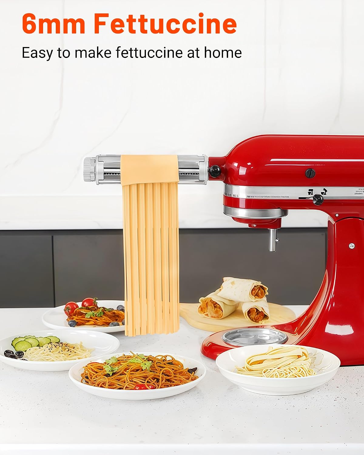 Pasta Maker Attachment for KitchenAid Mixers, 3 in 1 Pasta Attachments